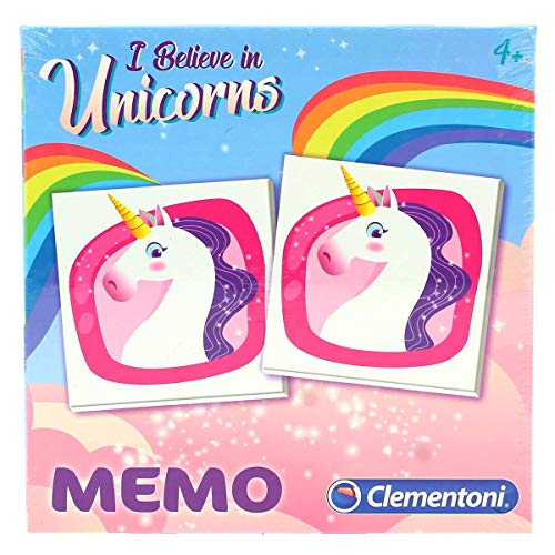 Clementoni-18031 - Memo Unicornios - juego de memoria infantil a partir de 4 años