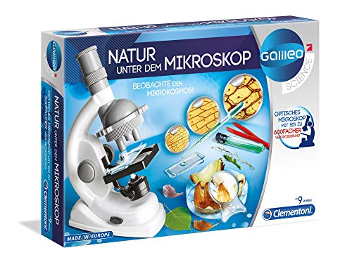 Clementoni Galileo 69804 - Juego Educativo de experimentos con microscopio (Instrucciones en alemán)