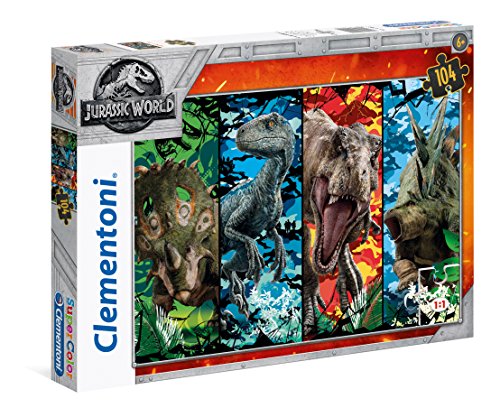 Clementoni- Minnie's Happy Helpers 27099 Jurassic World-Juego de Mesa (104 Piezas), Multicolor