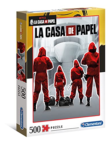 Clementoni- Netflix - Puzle de La Casa de Papel, Fabricado en Italia, 500 Piezas, para Adultos (35084)