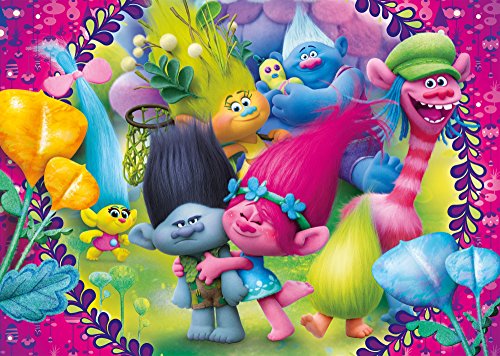 Clementoni - Puzzle 60 Piezas Trolls: a Frown is a Smile Upside Down (26958.7)