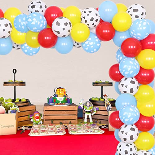 Cloud Balloons Garland Arch Kit para avión Fiesta de cumpleaños Baby Shower con Cloud Cow Print Globos de látex