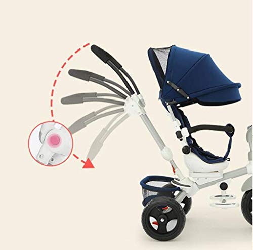 Cochecitos de bebé Triciclo Carrito de bebé Bicicleta para niños Carrito de bicicleta Carrito de bicicleta para bebé El asiento del cochecito de bebé se puede girar 360 grados Bicicleta s para niños