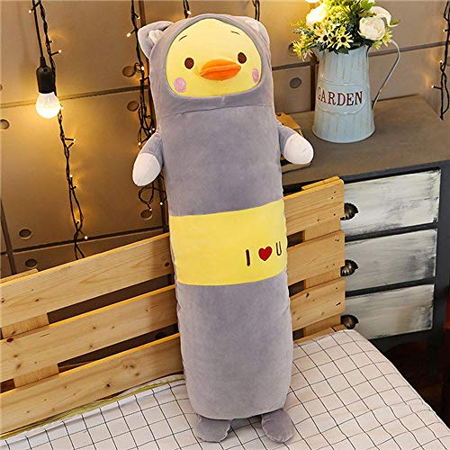 Cojin Lactancia 30/60 Cm Suave Animal De Dibujos Animados Almohada Cojín Lindo Perro Gordo Gato Totoro Pingüino Cerdo Rana Juguetes De Peluche Encantador Regalo De Cumpleaños-65Cm_Pato