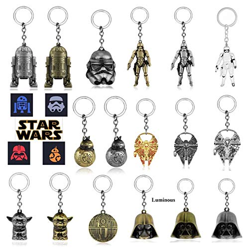 Colecciones De Películas De Star Wars Yoda Robot De La Nave Espacial Bb8 Bb8 Darth Vader Stormtrooper Llaveros Pociones,Oro