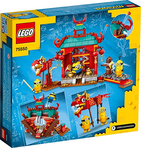 Collectix Lego Minions Set – Minions Kung Fu Tempel 75550 + bolsa de plástico Minion Bob con brazo robot 30387