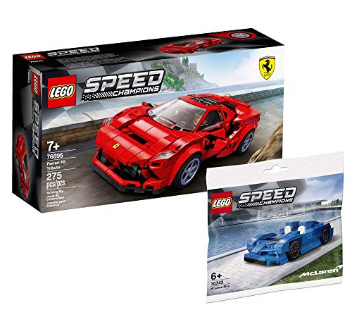 Collectix Lego Speed Champions – Juego de Ferrari F8 Tributo 76895 + McLaren Elva 30343 (bolsa de plástico)