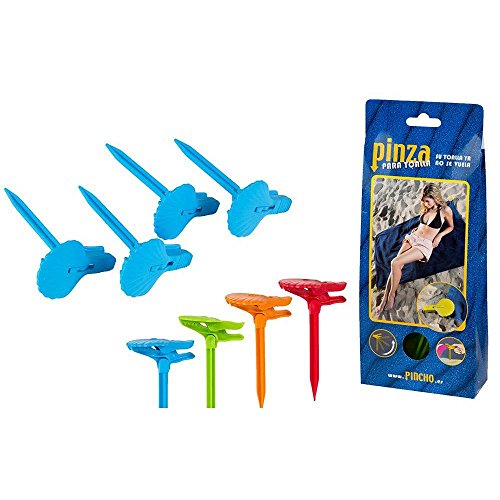 Color Baby - Set 4 Pinchos sujetatoallas para Playa (53386)