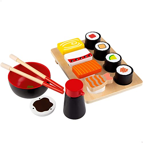 ColorBaby WOOMAX 49336 - Woomax-Set Sushi de Madera 2 pcs +24m