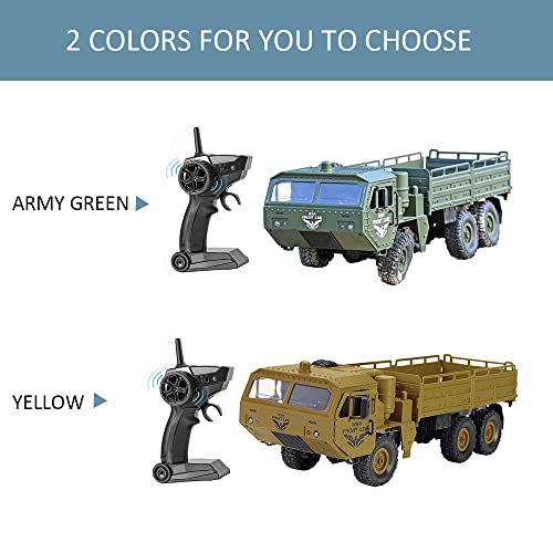 conpoir Q75 RC Truck 6WD 2.4GHz Army Truck Off-Road Car Gift para Adultos Niños Niños