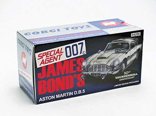 Corgi 04206 1/43 Escala de James Bond, el Aston Martin DB5 de Plata 50º Aniv Thunderball