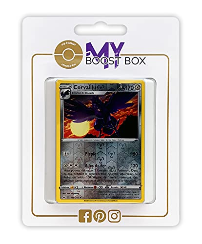 Corvaillus (Corviknignt) 135/202 Holo Reverse - Myboost X Epée et Bouclier 1 - Box de 10 Cartas Pokémon Francés