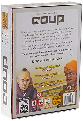 COUP IBCCOU1 Juguete Indie Boards & Cards, Versión en inglés