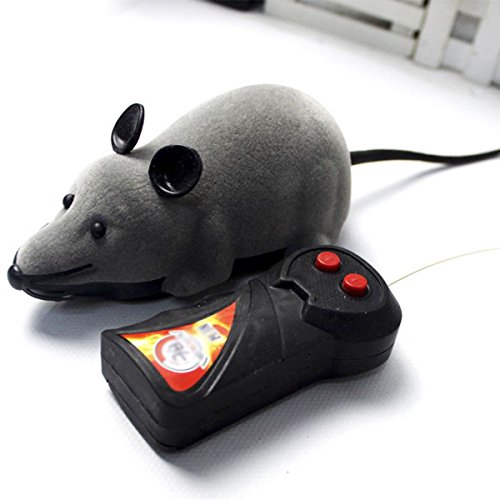 Ctzrzyt Raton Rata electronico RC Control Remoto inalambrico Ratones para Gato Perro Mascota Juguete Divertido