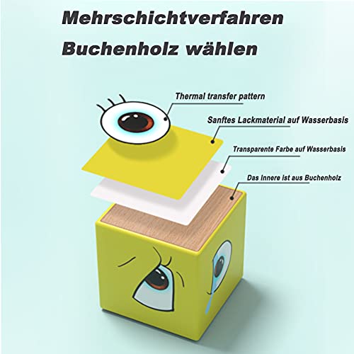 Cubo de madera, puzzle, cubo mágico, juguete Montessori IQ, juguete para aprender a pensar y entrenar a los niños mayores de 3 años (con campanas)