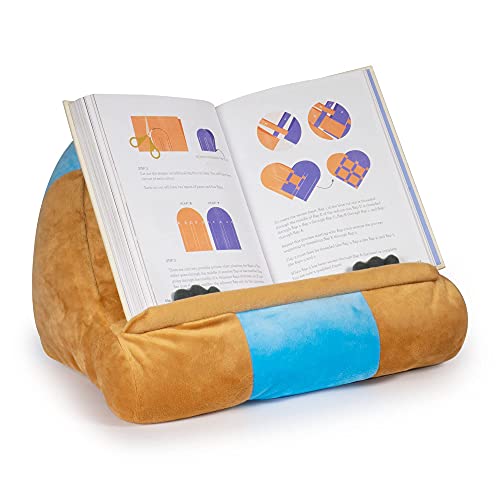 CuddlyReaders, atril, cojín de lectura para libros, iPad, tablet, eReader, soporte sofá de descanso, idea de regalo para niños - Modelo Owliver