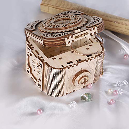 Cuteefun Maquetas de Caja Misteriosa para Construir Adultos, Maquetas Mecanico de Madera para Montar, Caja Fuerte Puzzle 3D Madera Construcciones, Regalo para Niños Niñas Hombres y Mujeres