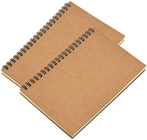 CYSJ Espiral Cuaderno de Bocetos A5, Pack de 3 Cuaderno de Dibujo Bloc de Notas en Blanco,100 Páginas / 50 Hojas - Perfectopara Acuarela, Pintura Acrílica y al Óleo