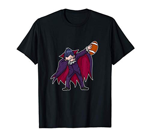 Dabbing Dracula Fútbol Divertido Disfraz De Halloween Camiseta