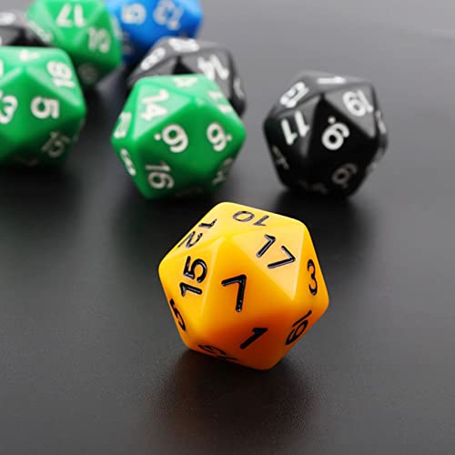 Dados Poliédricos de 20 Caras Dados de rol Poliédricos Dados Poliédricos Acrílico Conjunto de Dados Poliédricos para Dungeons & Dragons para Entretenimiento de Fiesta 20 Piezas