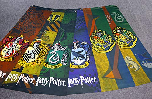 DANIFANEELLED Harry Potter Artículo para fans de Gryffindor Slytherin Ravenclaw Hufflepuff Hogwarts Decoración mágica Banner