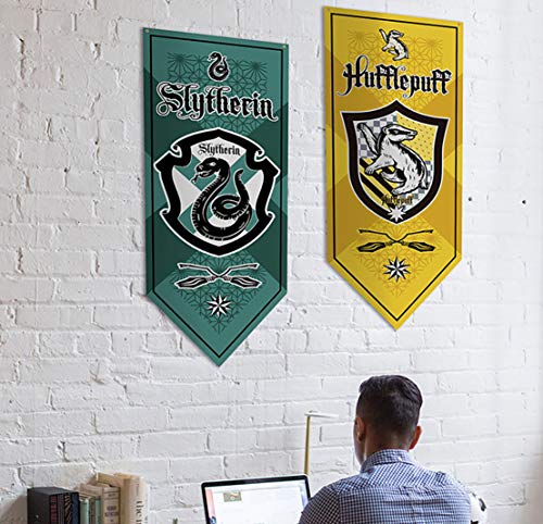 DANIFANEELLED Harry Potter Artículo para fans de Gryffindor Slytherin Ravenclaw Hufflepuff Hogwarts Decoración mágica Banner