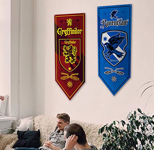 DANIFANEELLED Harry Potter Artículo para fans de Gryffindor Slytherin Ravenclaw Hufflepuff Hogwarts Decoración mágica Banner