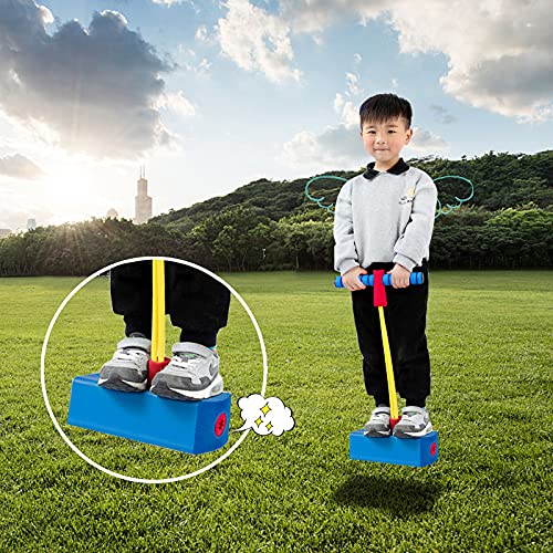 deAO Pogo Saltarín Tubo de Tensión de Salto para Actividades Infantiles y Familiares Cuerda Elástica, Base de Gomaespuma con Sonido de Brinco – Regalo Original