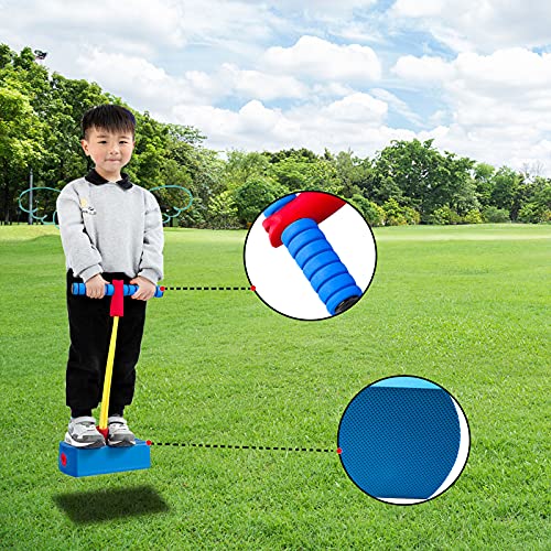 deAO Pogo Saltarín Tubo de Tensión de Salto para Actividades Infantiles y Familiares Cuerda Elástica, Base de Gomaespuma con Sonido de Brinco – Regalo Original