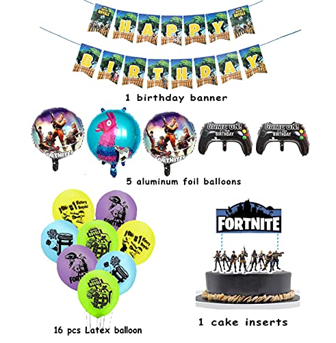 Decoraciones Para Fiestas de Cumpleaños de Videojuegos para Niños Globos de Juegos Banderas de Juegos Decoración para Cumpleaños de Juegos Artículos para Fiestas de Video Gamer