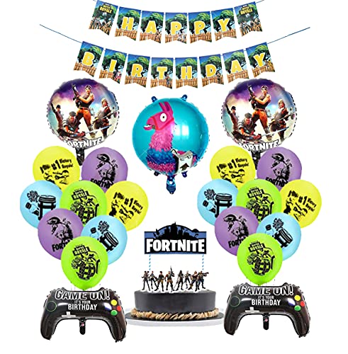 Decoraciones Para Fiestas de Cumpleaños de Videojuegos para Niños Globos de Juegos Banderas de Juegos Decoración para Cumpleaños de Juegos Artículos para Fiestas de Video Gamer