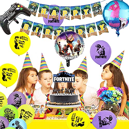 Decoraciones Para Fiestas de Cumpleaños de Videojuegos para Niños Globos de Juegos Banderas de Juegos Decoración para Cumpleaños de Juegos Artículos para Fiestas de Video Gamer