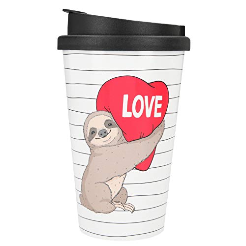 Depesche 2180.042 To-Go - Vaso de plástico con motivo Love Faultier (350 ml)