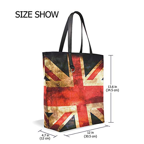 DEZIRO Vintage Bandera de Inglaterra Bolsas Totes para uso diario