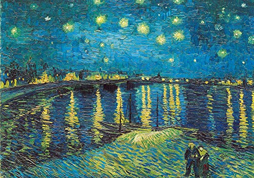 DGJL Vincent Van Gogh - Puzzle (1000 piezas, para adultos, noche estrellada sobre el río Ródano