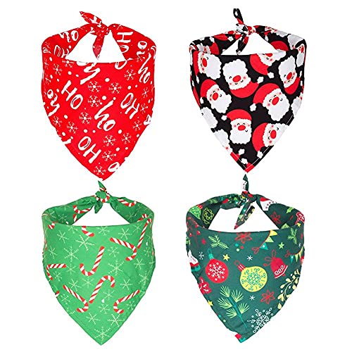 DierCosy PANTANCES DE Perro, Vacaciones DE Navidad 4 UNIDS Pets Bibs, Verano Hawaii Pascua Halloween Día de Acción de Gracias Navidad Año Nuevo Día Día Mascotas Bandana Bufanda para el Traje de