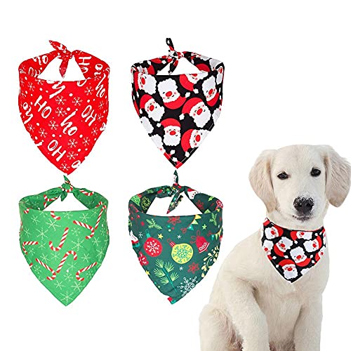 DierCosy PANTANCES DE Perro, Vacaciones DE Navidad 4 UNIDS Pets Bibs, Verano Hawaii Pascua Halloween Día de Acción de Gracias Navidad Año Nuevo Día Día Mascotas Bandana Bufanda para el Traje de