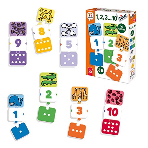 Diset- 1, 2, 3… 10 Juego Educativo, Multicolor (68955)