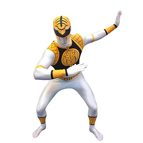 Disfraces - Mighty Morphin Power Rangers BLANCO - ADULTO X GRANDE - Morphsuits & lt; br & gt.