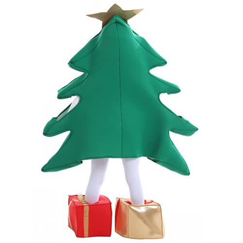 Disfraz de árbol de Navidad para niños y adultos, vestido de fiesta festivo de Disney Tinkerbell Fairy Pretty Pixie Disfraz de fantasía con alas de mariposa, Árboles de fieltro + zapatos, talla única