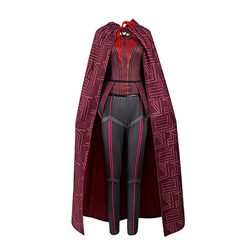 Disfraz de superhéroe de la película americana Wanda Vision Halloween Cosplay para las mujeres de bruja escarlata Cosplay trajes de carnaval traje de lujo, Tipo: 1, S