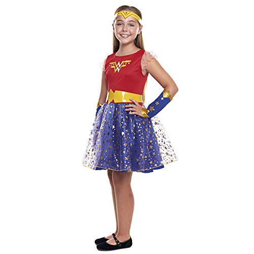 Disfraz Superheroína Wonder Girl Niña【Tallas Infantiles de 3 a 12 años】[Talla 7-9 años] | Disfraces Niñas Superhéroes Carnaval Halloween Regalos Niños Cosplay Cómics