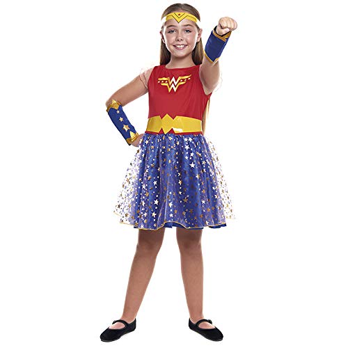 Disfraz Superheroína Wonder Girl Niña【Tallas Infantiles de 3 a 12 años】[Talla 7-9 años] | Disfraces Niñas Superhéroes Carnaval Halloween Regalos Niños Cosplay Cómics