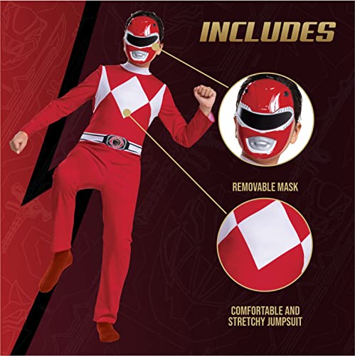 Disguise 115669K Red Power Rangers Disfraz Niños, M