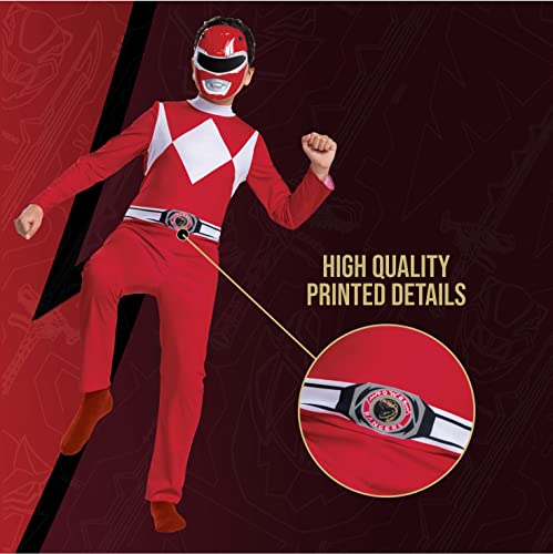 Disguise 115669K Red Power Rangers Disfraz Niños, M