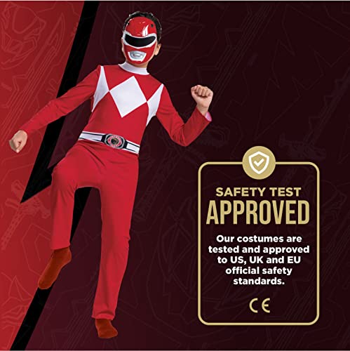 Disguise 115669K Red Power Rangers Disfraz Niños, M