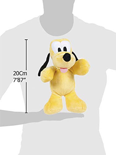 Disney Famosa Softies - 7'87"/20cm Peluche Mickey Minnie Donald Pluto - Calidad Super Soft (Pluto)