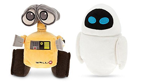 Disney Wall E - Juego de puf de peluche para pared E y Eva de Disney