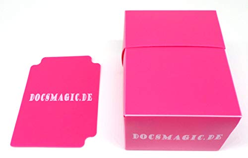 docsmagic.de Deck Box Mix - Full Black, Red, Mint, Pink, Light Blue, Light Green, Purple, Orange - 8 Count - PKM YGO MTG