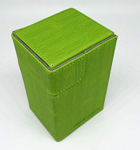 docsmagic.de Premium Magnetic Tray Box (80) Light Green + Deck Divider - MTG - PKM - YGO - Caja Verde Claro